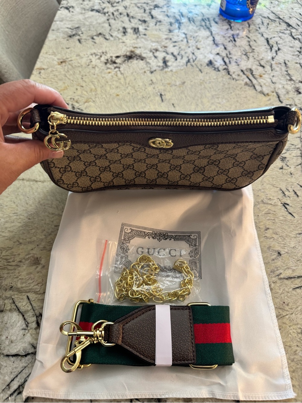 Gucci Brown GG Canvas and brown purse. New! - Picture 5 of 6